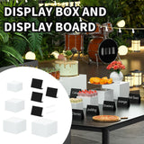 Maxbell 4 Acrylic Display Risers Acrylic Display Stand for Food Action Figures Cake