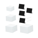 Maxbell 4 Acrylic Display Risers Acrylic Display Stand for Food Action Figures Cake