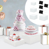 Maxbell 4 Acrylic Display Risers Acrylic Display Stand for Food Action Figures Cake