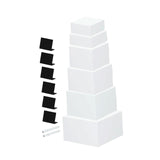 Maxbell 6x Acrylic Display Risers Buffet Riser for Collection Dessert Action Figures