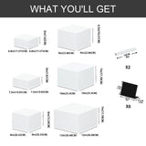 Maxbell 6x Acrylic Display Risers Buffet Riser for Collection Dessert Action Figures
