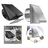 Maxbell Dryer Vent Cover Outside Weatherproof Easy Installation Versatile Protection Black