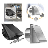 Maxbell Dryer Vent Cover Outside Weatherproof Easy Installation Versatile Protection Black