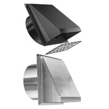 Maxbell Dryer Vent Cover Outside Weatherproof Easy Installation Versatile Protection Black