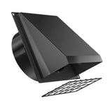 Maxbell Dryer Vent Cover Outside Weatherproof Easy Installation Versatile Protection Black
