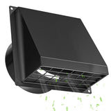 Maxbell Dryer Vent Cover Outside Weatherproof Easy Installation Versatile Protection Black