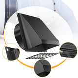 Maxbell Dryer Vent Cover Outside Weatherproof Easy Installation Versatile Protection Black