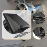 Maxbell Dryer Vent Cover Outside Weatherproof Easy Installation Versatile Protection Black