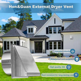 Maxbell Dryer Vent Cover Outside Weatherproof Easy Installation Versatile Protection Silver