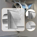 Maxbell Dryer Vent Cover Outside Weatherproof Easy Installation Versatile Protection Silver