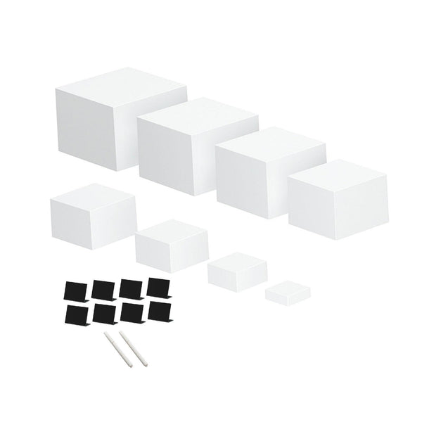 ⚡️Buy Maxbell 8x Acrylic Display Boxes White Buffet Riser for Toys ...