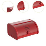 Maxbell Metal Bread Box Roll Top Bread Container for Entryway Kitchen Counter Pantry L Red
