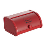 Maxbell Metal Bread Box Roll Top Bread Container for Entryway Kitchen Counter Pantry L Red