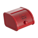 Maxbell Metal Bread Box Roll Top Bread Container for Entryway Kitchen Counter Pantry S Red