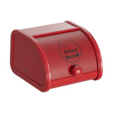 Maxbell Metal Bread Box Roll Top Bread Container for Entryway Kitchen Counter Pantry S Red
