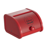 Maxbell Metal Bread Box Roll Top Bread Container for Entryway Kitchen Counter Pantry S Red