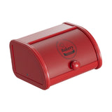 Maxbell Metal Bread Box Roll Top Bread Container for Entryway Kitchen Counter Pantry M Red