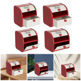 Maxbell Metal Bread Box Keeper Multifunctional Desk Organizer for Home Cafe Pantry S Drawer