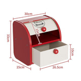 Maxbell Metal Bread Box Keeper Multifunctional Desk Organizer for Home Cafe Pantry S Drawer