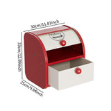 Maxbell Metal Bread Box Keeper Multifunctional Desk Organizer for Home Cafe Pantry S Drawer