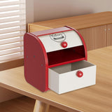 Maxbell Metal Bread Box Keeper Multifunctional Desk Organizer for Home Cafe Pantry L Drawer