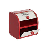 Maxbell Metal Bread Box Keeper Multifunctional Desk Organizer for Home Cafe Pantry S Flip