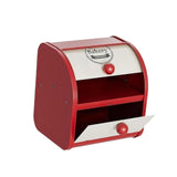 Maxbell Metal Bread Box Keeper Multifunctional Desk Organizer for Home Cafe Pantry S Flip