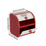 Maxbell Metal Bread Box Keeper Multifunctional Desk Organizer for Home Cafe Pantry S Flip