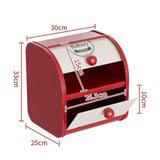 Maxbell Metal Bread Box Keeper Multifunctional Desk Organizer for Home Cafe Pantry S Flip