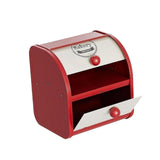 Maxbell Metal Bread Box Keeper Multifunctional Desk Organizer for Home Cafe Pantry L Flip
