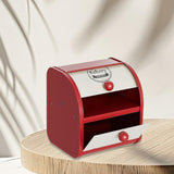 Maxbell Metal Bread Box Keeper Multifunctional Desk Organizer for Home Cafe Pantry L Flip
