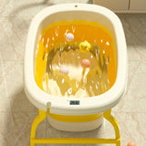 Maxbell Foldable Baby Bath Tub Multifunction Bathing Basin for Newborn Travel Yellow