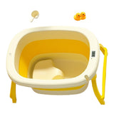 Maxbell Foldable Baby Bath Tub Multifunction Bathing Basin for Newborn Travel Yellow