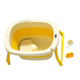 Maxbell Foldable Baby Bath Tub Multifunction Bathing Basin for Newborn Travel Yellow