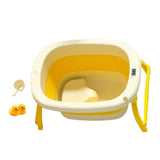 Maxbell Foldable Baby Bath Tub Multifunction Bathing Basin for Newborn Travel Yellow