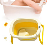 Maxbell Foldable Baby Bath Tub Multifunction Bathing Basin for Newborn Travel Yellow