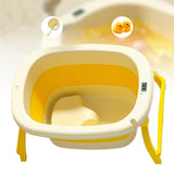Maxbell Foldable Baby Bath Tub Multifunction Bathing Basin for Newborn Travel Yellow
