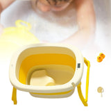 Maxbell Foldable Baby Bath Tub Multifunction Bathing Basin for Newborn Travel Yellow