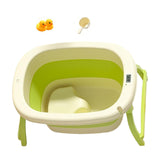 Maxbell Foldable Baby Bath Tub Multifunction Bathing Basin for Newborn Travel Green