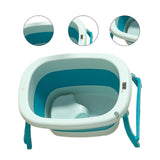 Maxbell Foldable Baby Bath Tub Multifunction Bathing Basin for Newborn Travel Blue