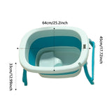 Maxbell Foldable Baby Bath Tub Multifunction Bathing Basin for Newborn Travel Blue