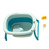 Maxbell Foldable Baby Bath Tub Multifunction Bathing Basin for Newborn Travel Blue