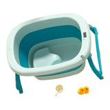Maxbell Foldable Baby Bath Tub Multifunction Bathing Basin for Newborn Travel Blue