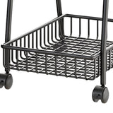 Maxbell Rolling Cart Organizer with Casters Storage Trolley for Dorm Kitchen Nursery