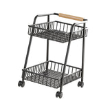 Maxbell Rolling Cart Organizer with Casters Storage Trolley for Dorm Kitchen Nursery