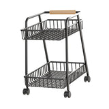 Maxbell Rolling Cart Organizer with Casters Storage Trolley for Dorm Kitchen Nursery