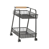 Maxbell Rolling Cart Organizer with Casters Storage Trolley for Dorm Kitchen Nursery