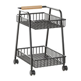 Maxbell Rolling Cart Organizer with Casters Storage Trolley for Dorm Kitchen Nursery