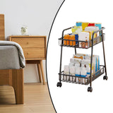 Maxbell Rolling Cart Organizer with Casters Storage Trolley for Dorm Kitchen Nursery