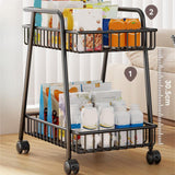 Maxbell Rolling Cart Organizer with Casters Storage Trolley for Dorm Kitchen Nursery